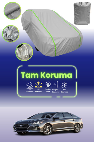 Dokaca Neo غطاء حماية للسيارة من القماش الرمادي اللامع قماش مجدّل متوافق مع س...