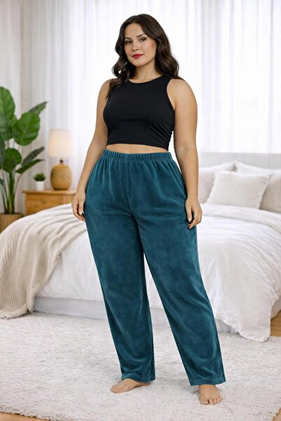 Lady Queen Pijama Kadife Büyükboy Alt