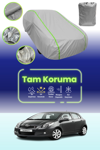 Dokaca Neo غطاء حماية للسيارة باللون الرمادي النيون قماش مجدّل تويوتا ياريس T...