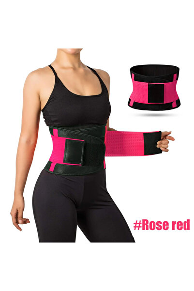 Choice6 M Rose Red Back Brace for Back Pain Relief,Lower Back Lumbar Support Belt for Herniated Disc,Breatha