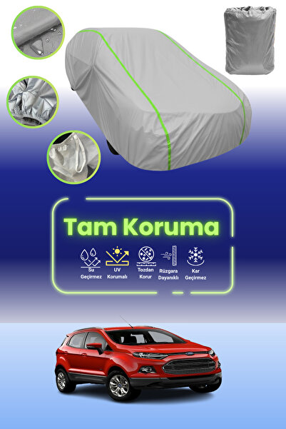 Dokaca Neo غطاء حماية للسيارة من القماش الرمادي النيون قماش مجدّل فورد إيكوسبورت 2013 - 2017 متوافق مع غطاء حماية السيارة من القماش