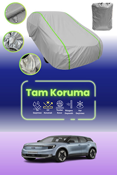 Dokaca Neo غطاء حماية للسيارة من القماش الرمادي اللامع قماش مجدّل فورد إكسبلو...