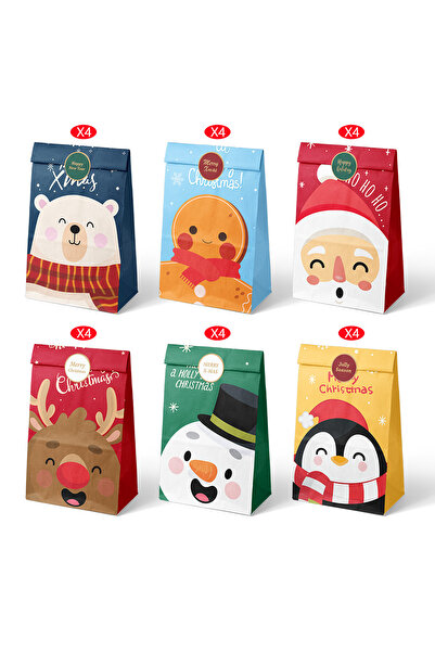 Choice1 Other Other 620-24pcs 12/24pcs Christmas Gift Bags, Party Gift Tags & Wrapping Paper for Festive Sea