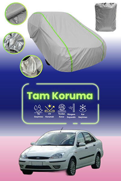 Dokaca Neo غطاء حماية للسيارة من القماش الرمادي اللامع قماش مجدّل فورد فوكس 1...