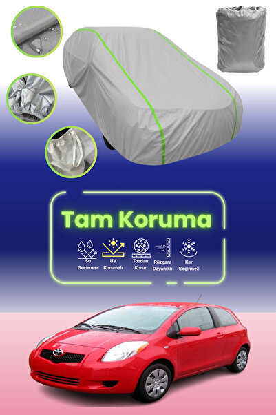 Dokaca Neo غطاء حماية للسيارة باللون الرمادي النيون قماش مجدّل تويوتا ياريس 3...