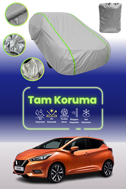 Dokaca Neo غطاء حماية للسيارة باللون الرمادي النيون قماش مجدّل نيسان ميكرا 5 ...