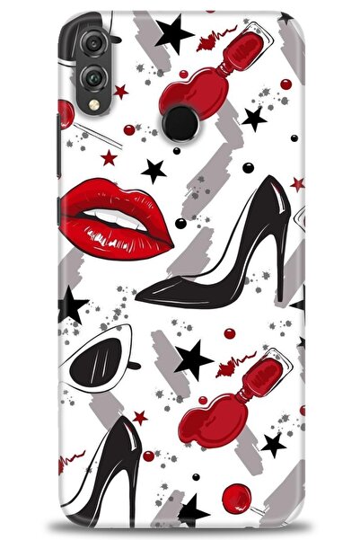 Rulet Aksesuar غطاء متوافق مع هاتف هواوي هونر 8X HD مطبوع - غطاء سيليكون مصمم...