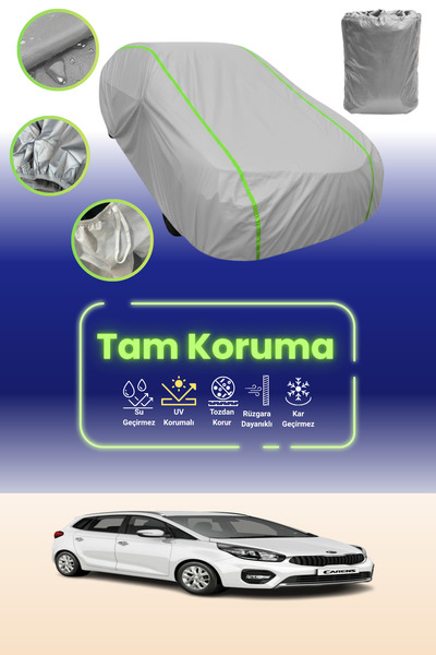 Dokaca Neo غطاء حماية للسيارة باللون الرمادي النيون قماش مجدّل متوافق مع سيارة كيا كارينز 2013 - 2021