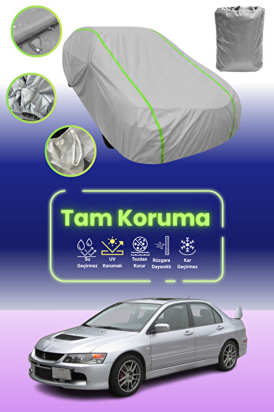 Dokaca Neo غطاء حماية للسيارة من القماش الرمادي النيون قماش مجدّل متوافق مع سيارة ميتسوبيشي لانسر 9