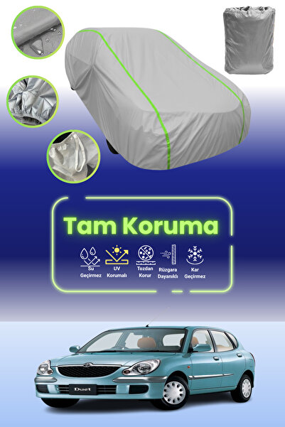 Dokaca Neo غطاء حماية للسيارة من قماش السيارة باللون الرمادي النيون قماش مجدّل متوافق مع سيارة تويوتا دويت