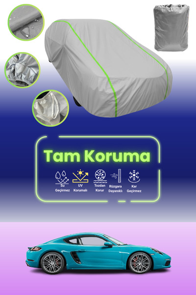 Dokaca Neo غطاء حماية للسيارة باللون الرمادي النيون قماش مجدّل بورش 718 كايما...