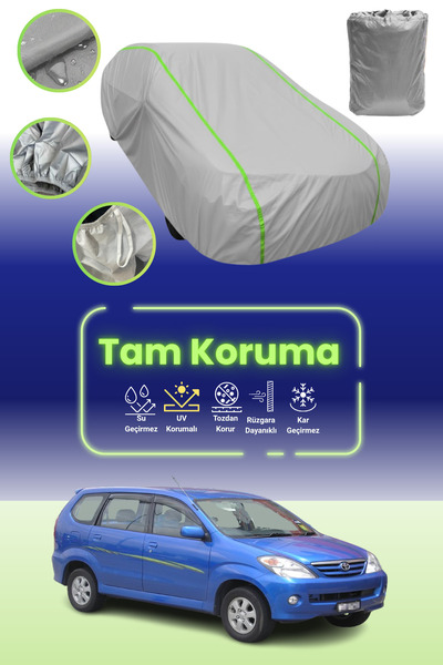 Dokaca Neo غطاء حماية للسيارة من القماش الرمادي اللامع قماش مجدّل تويوتا أفان...