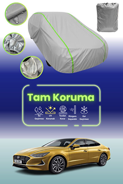 Dokaca Neo غطاء حماية للسيارة باللون الرمادي النيون قماش مجدّل متوافق مع سيار...