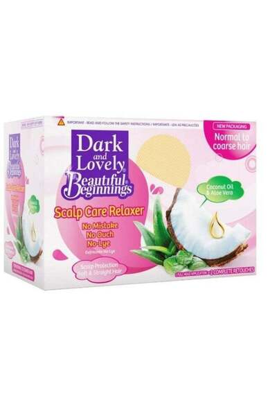 Dark & Lovely كريم فرد فروة الرأس من بيوتيفول بيغينينغز بزيت جوز الهند والصبار