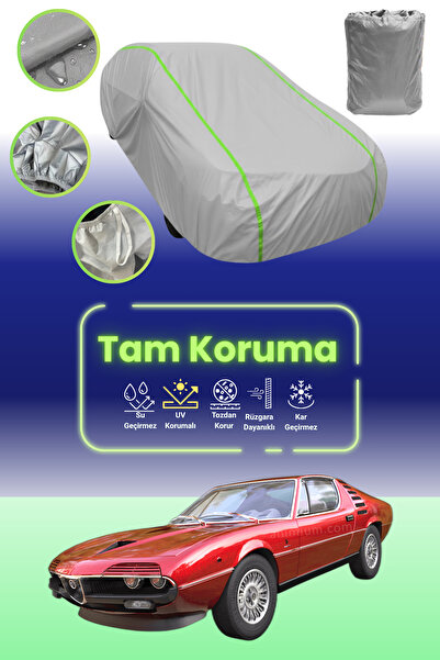 Dokaca Neo غطاء حماية للسيارة باللون الرمادي النيون قماش مجدّل ألفا روميو مون...