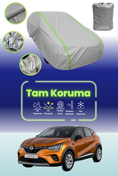 Dokaca Neo غطاء حماية للسيارة من القماش الرمادي النيون قماش مجدّل متوافق مع سيارة رينو كابتشر