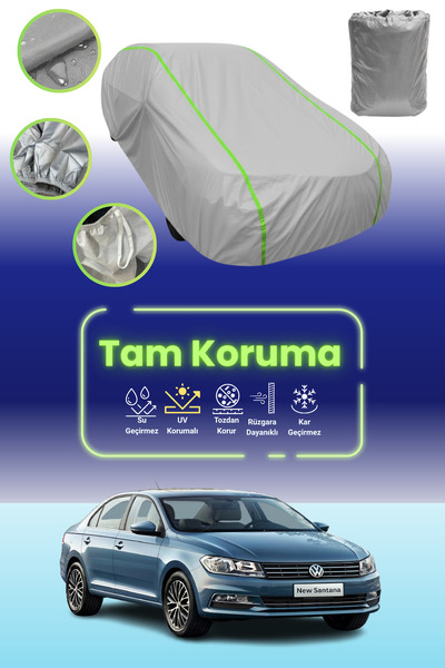 Dokaca Neo غطاء حماية للسيارة من قماش الفولكس فاجن سانتانا باللون الرمادي النيون المتوافق مع السيارات