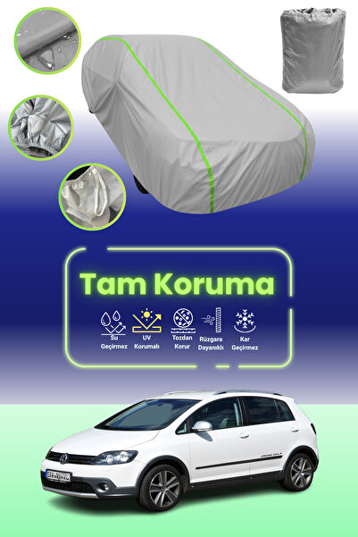 Dokaca Neo غطاء حماية للسيارة باللون الرمادي النيون قماش مجدّل فولكس فاجن كرو...