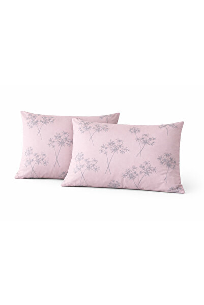 NazeninHome Ranforce 100% Cotton Pillowcase Set of 2 Idil Pink