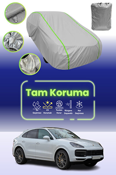 Dokaca Neo غطاء حماية للسيارة من القماش الرمادي اللامع قماش مجدّل بورش كايين 3 كوبيه متوافق مع غطاء حماية السيارة من القماش