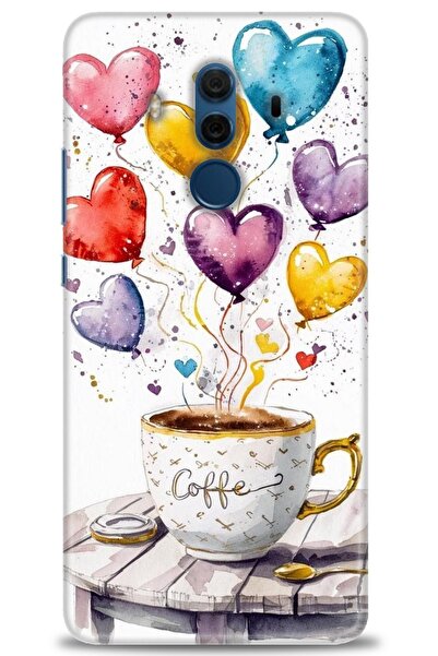 Rulet Aksesuar غطاء متوافق مع هاتف هواوي ميت 10 برو HD مطبوع - غطاء سيليكون م...