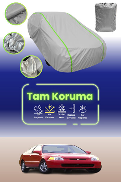 Dokaca Neo غطاء حماية للسيارة باللون الرمادي النيون قماش مجدّل هوندا سيفيك كو...