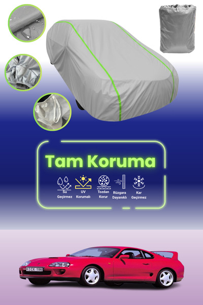 Dokaca Neo غطاء حماية للسيارة باللون الرمادي النيون قماش مجدّل تويوتا سوبرا 1993 - 2002 متوافق مع غطاء حماية السيارة