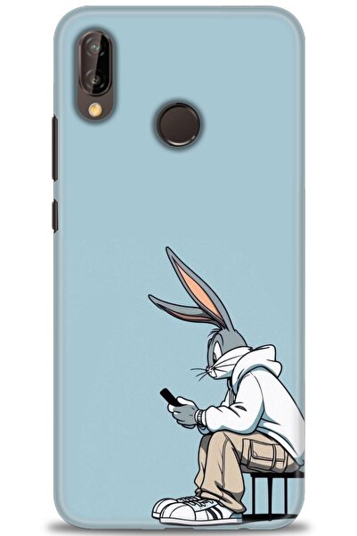 Rulet Aksesuar غطاء متوافق مع هاتف هواوي P20 لايت HD مطبوع - غطاء سيليكون مصم...