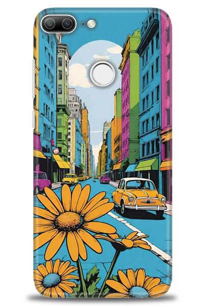 Rulet Aksesuar غطاء متوافق مع هاتف هواوي هونر 9 لايت HD مطبوع - غطاء سيليكون ...