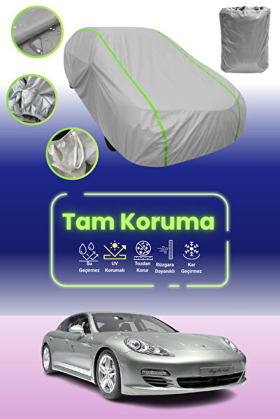 Dokaca Neo غطاء حماية للسيارة باللون الرمادي النيون قماش مجدّل بورش باناميرا إس هايبرد (907) 2011 - 2013 متوافق مع غطاء حماية السيارة