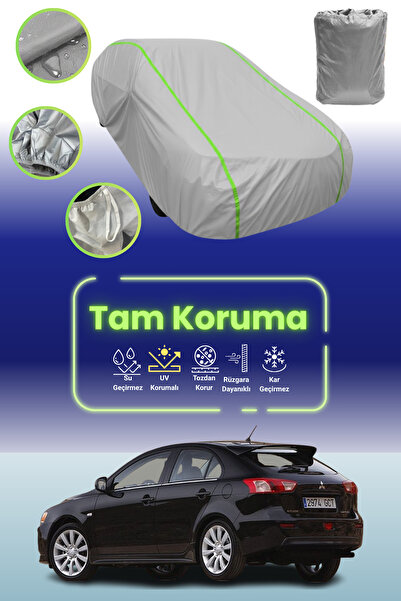 Dokaca Neo غطاء حماية للسيارة باللون الرمادي النيون قماش مجدّل ميتسوبيشي لانسر سبورت باك 2008 - 2021 متوافق مع غطاء حماية السيارة