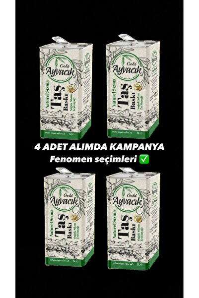 ayvacık lezzet dünyası GOLD AYVACIK NATÜREL SOĞUK SIKIM SIZMA ZEYTİNYAĞI 4*5L...