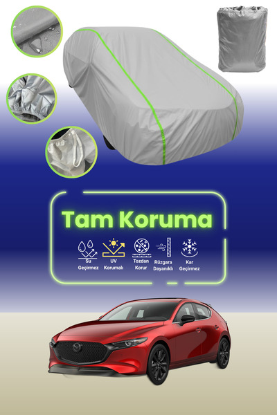 Dokaca Neo غطاء حماية للسيارة من القماش الرمادي اللامع قماش مجدّل مازدا 3 4 ه...