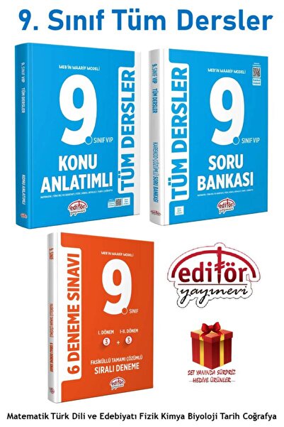 Editör Yayınevi 2026 Editör Yayınları 9. Sınıf Tüm Dersler Konu Anlatım+ Tüm ...