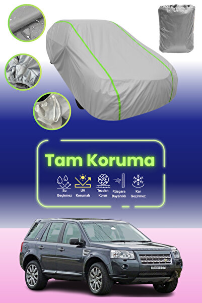 Dokaca Neo غطاء حماية للسيارة من القماش الرمادي اللامع قماش مجدّل لاند روفر فريلاندر 2 متوافق مع غطاء حماية السيارة من القماش