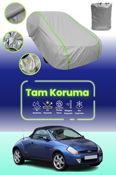 Dokaca Neo غطاء حماية للسيارة من القماش الرمادي النيون قماش مجدّل فورد ستريتكا متوافق مع السيارات