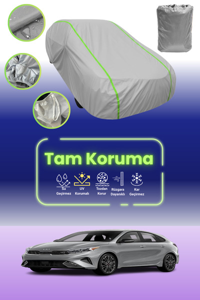 Dokaca Neo غطاء حماية للسيارة من القماش الرمادي النيون قماش مجدّل كيا فورتي5 ...