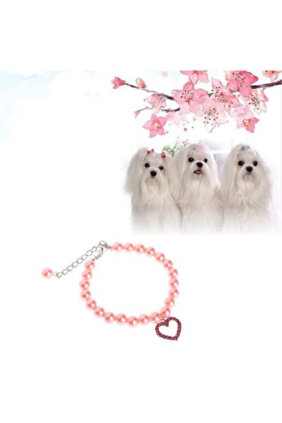 SSMEDIA Κολάρο κοσμήματος με μαργαριτάρια και μενταγιόν, για γάτες, σκύλους/σκύλες ή άλλα κατοικίδια