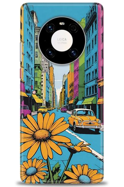 Rulet Aksesuar غطاء متوافق مع هاتف هواوي ميت 40 برو HD مطبوع - غطاء سيليكون م...