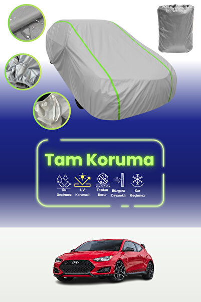 Dokaca Neo غطاء حماية للسيارة باللون الرمادي النيون قماش مجدّل هيونداي فيلوستر إن 2018 - 2021 متوافق مع غطاء حماية السيارة