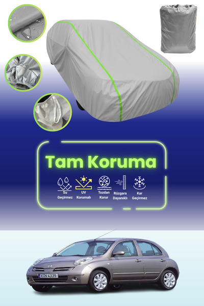 Dokaca Neo غطاء حماية للسيارة باللون الرمادي النيون قماش مجدّل نيسان ميكرا 5 ...