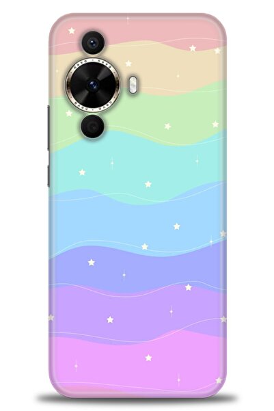 Rulet Aksesuar غطاء متوافق مع هاتف هواوي نوفا 12S HD مطبوع - غطاء سيليكون مصم...