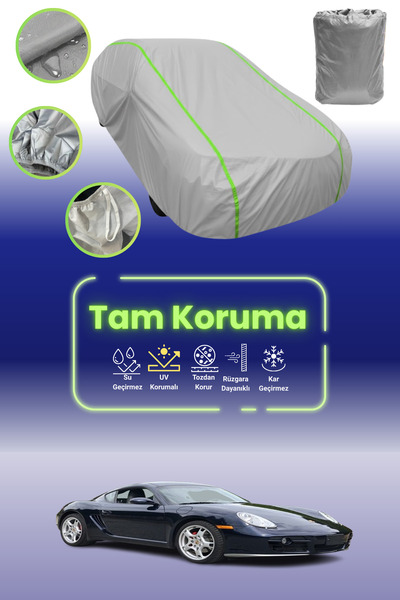 Dokaca Neo غطاء حماية للسيارة باللون الرمادي النيون قماش مجدّل بورش كايمان (9...