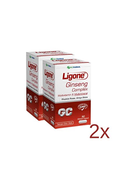 Rcfarma Ligone Ginseng Complex 30 Vejetaryen Kapsül x2 Adet