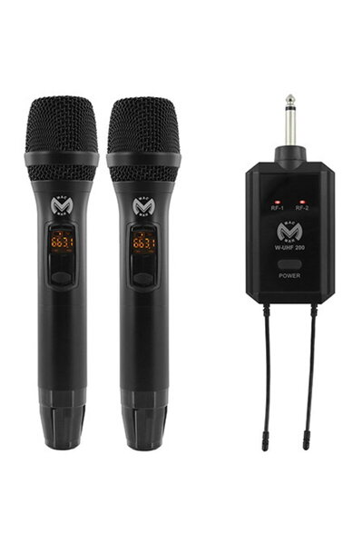 Mac Mah W UHF 200 Διπλό Ασύρματο Σύστημα Μικροφώνων Χειρός με Δέκτη