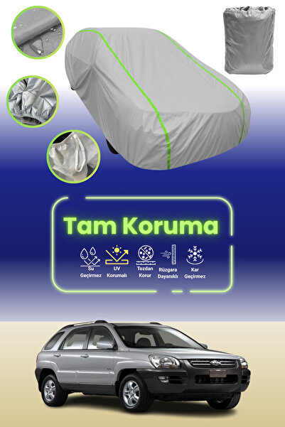 Dokaca Neo غطاء حماية للسيارة باللون الرمادي النيون قماش مجدّل متوافق مع سيارة كيا سبورتاج 2004 - 2007