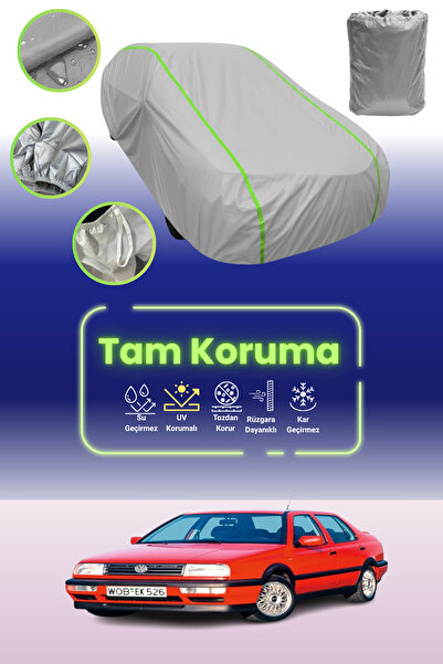 Dokaca Neo غطاء حماية للسيارة من القماش الرمادي النيون قماش مجدّل فولكس فاجن جيتا 3 متوافق مع غطاء حماية السيارة من القماش