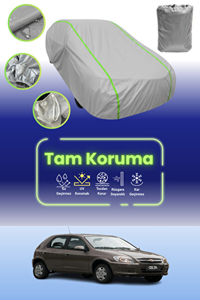 Dokaca Neo غطاء حماية للسيارة باللون الرمادي النيون قماش مجدّل شيفروليه سيلتا - 5 أبواب 2000 - 2021