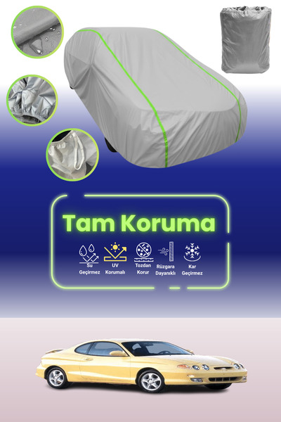 Dokaca Neo غطاء حماية للسيارة باللون الرمادي النيون قماش مجدّل هيونداي كوبيه ...