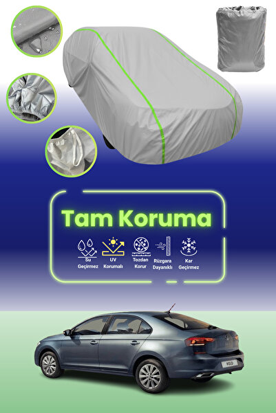 Dokaca Neo غطاء حماية للسيارة باللون الرمادي النيون قماش مجدّل فولكس فاجن بول...